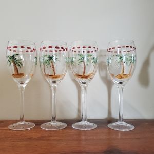 Hand painted wine glasses